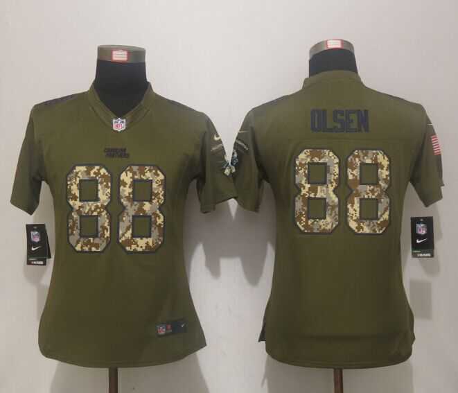 Womens Limited Nike Carolina Panthers #88 Olsen Salute To Service Green Jerseys,We sell and wholesale Womens Limited Nike Carolina Panthers #88 Olsen Salute To Service Green Jerseys on line form chian!